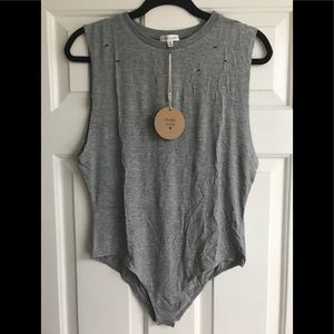 NWT!! Gray bodysuit.